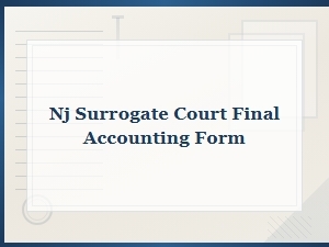Nj Surrogate Court Final Accounting Form Guide